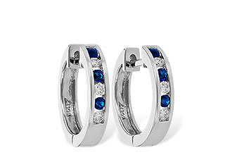 B047-12188: EARRINGS .16 SAPP .26 TGW