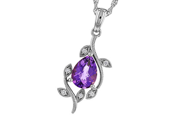 B320-75869: NECKLACE .88 AMETHYST .93 TGW (8x6MM AMY)