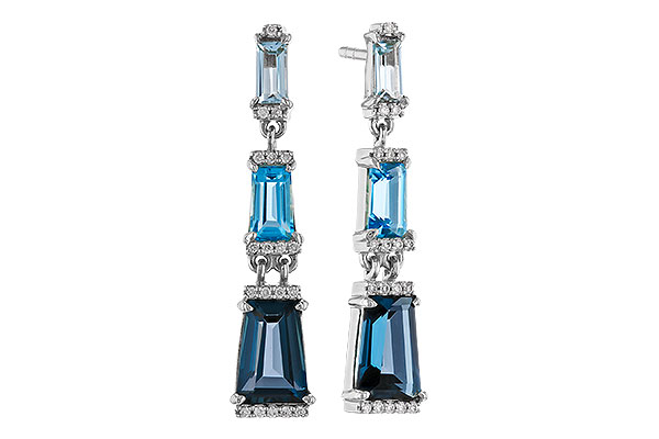 C320-76760: EARRINGS 2.55 BLUE TOPAZ 2.62 TGW