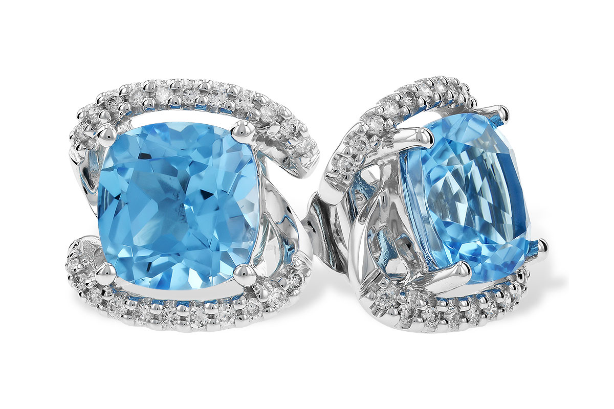 D319-85878: EARR 3.24 TW BLUE TOPAZ 3.40 TGW