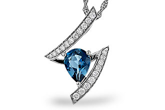 E320-74033: NECK 1.04 LONDON BLUE TOPAZ 1.23 TGW (8x6MM)