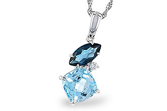 E320-76733: NECKLACE 2.37 TW BLUE TOPAZ 2.40 TGW