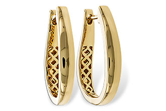 E320-78624: GOLD EARRINGS (22MM)