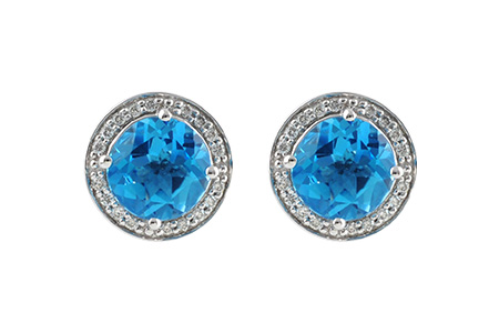 F233-48633: EARR 4.22 BLUE TOPAZ 4.41 TGW