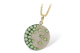 F234-39533: NECK .95 ROSE CUT GREEN GARNET 1.37 TGW