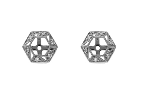 G046-26742: EARRING JACKETS .08 TW (FOR 0.50-1.00 CT TW STUDS)