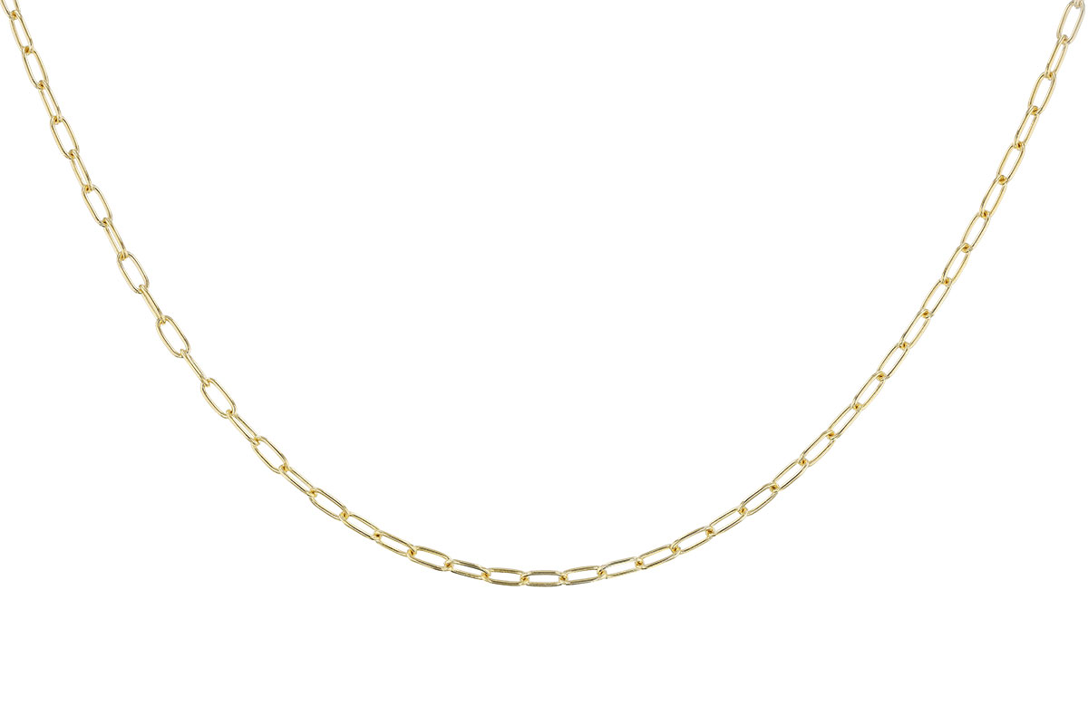 H319-87723: PAPERCLIP SM (8", 2.40MM, 14KT, LOBSTER CLASP)