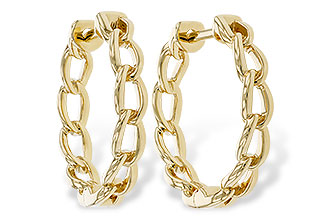 H320-74051: GOLD EARRINGS (18MM)