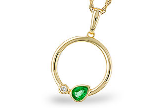 H320-74978: NECKLACE .20 EMERALD .22 TGW